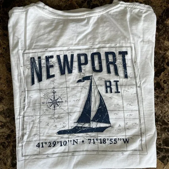 NWOT "Newport" Tee, Medium, Comfort Wash! 100% Ring Spun Cotton, So soft! - Picture 3 of 3